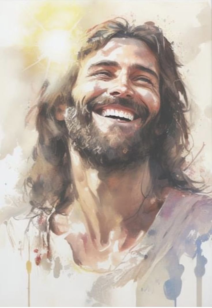 Jesus smiling