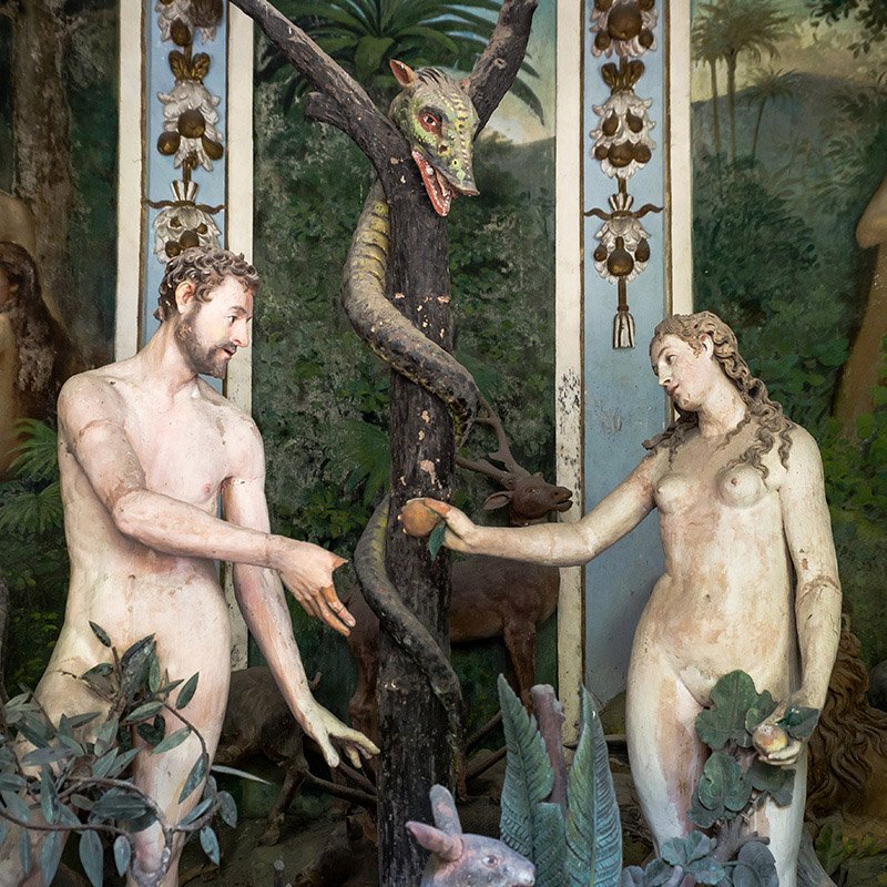 Adam, Eve and the serpent